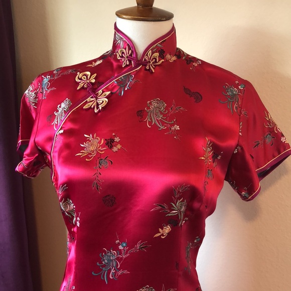 Vintage Chinese Brocade Dress NWT - Picture 2 of 10